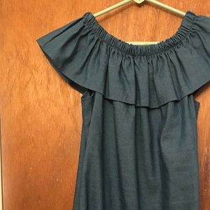Off the shoulder denim dress